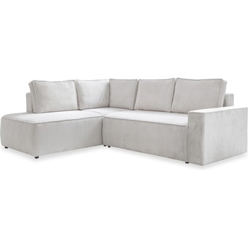 Miuform Бял разтегателен ъглов диван от рипсено кадифе (ляв ъгъл) Brave Dave - Miuform (1651PO100)