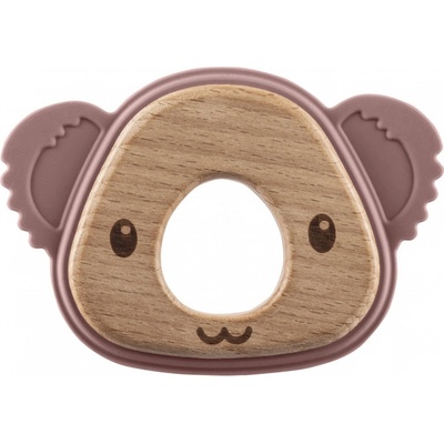 Zopa silikon dřevěné kousátko Koala Old Pink