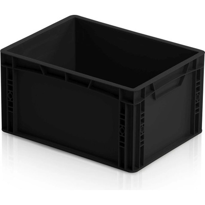 TBA Plastová ESD Euro přepravka 400 x 300 x 220 cmmm plný úchyt