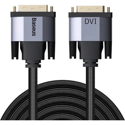 Baseus DVI към DVI кабел (200 см) - Baseus Enjoyment Series DVI Male To DVI Male Cable (CAKSX-R0G) (черен) (CAKSX-R0G)