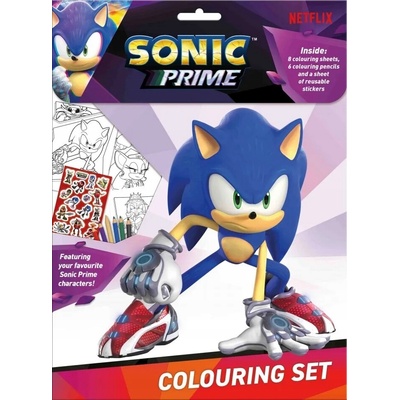 Omaľovánka s opakovane použiteľnými nálepkami mini pastelky ježko SONIC