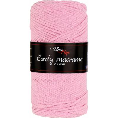 Vlna - Hep Cordy macrame 2,5 mm 8004 světle růžová