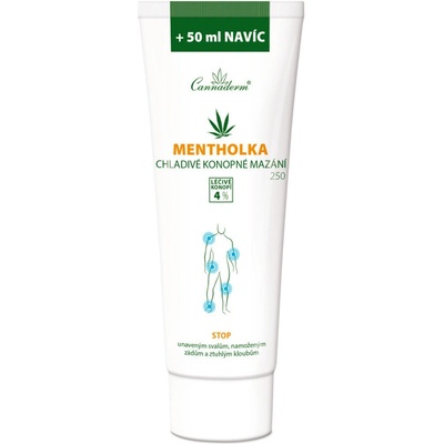 Cannaderm Mentholka chladivé konopné mazání 250 ml
