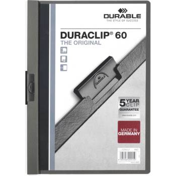 Durable Duraclip A4 Zakládací desky s klipem kapacita 60 listů antracitové