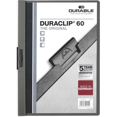 Durable duraclip A4 Zakládací desky s klipem kapacita 60 listů antracitové