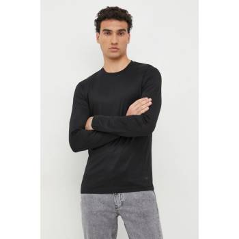Emporio Armani tričko s dlhým rukávom pánske čierne