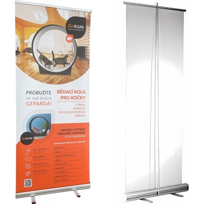 Fotověci Vysokopevnostní Hliníkový Skladácí Roll-Up Banner Plakát Stojanová Reklama Kompletní Reklamní Set Konstrukce + Potisk 100x 200cm