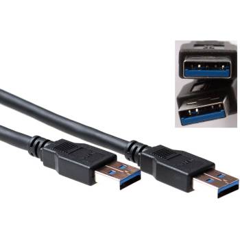 ACT USB 3.0 A мъжки към USB A мъжки 0, 5 m черен SB3010 (SB3010)