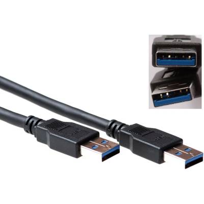 ACT USB 3.0 A мъжки към USB A мъжки 0, 5 m черен SB3010 (SB3010)