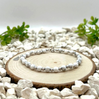 Certom stříbrný náramek Magnezit 0086