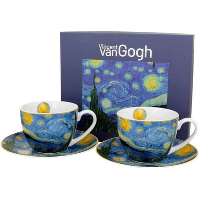 Duo Porcelánový šálek s podšálkem Van Gogh Starry Night sada 2 x 250 ml – Sleviste.cz