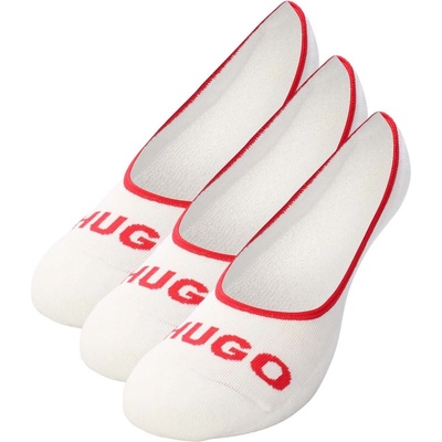 Hugo Чорапи Hugo 3 Pack of Invisble Socks - White