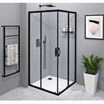 SAPHO Sigma - Душ кабина 90x90 см, матово черно/прозрачно стъкло GS2190BGS2190B (GS2190BGS2190B)