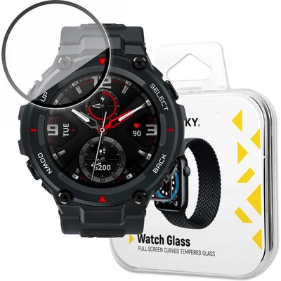 Wozinsky Хибриден скрийн протектор от закалено стъкло Wozinsky за Xiaomi Amazfit T-Rex, черен (9145576262023)