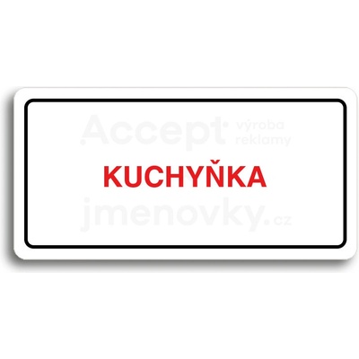 ACCEPT Piktogram KUCHYŇKA - bílá tabulka - barevný tisk