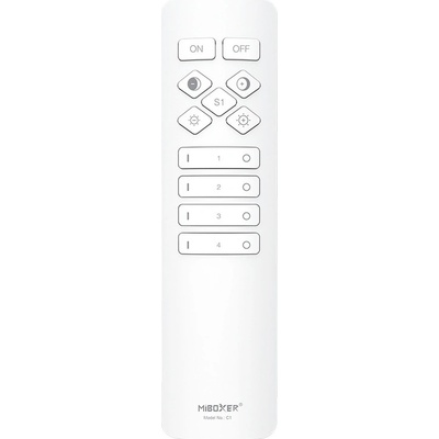 RF ovladač Mi-Light C1 pro jednobarevné a CCT LED pásky - 4-zónový bílý