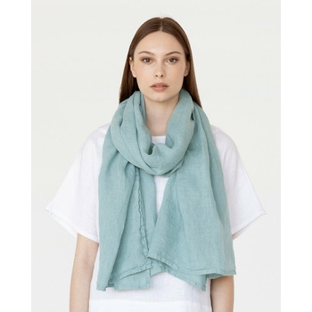 Magic Linen šál Teal blue