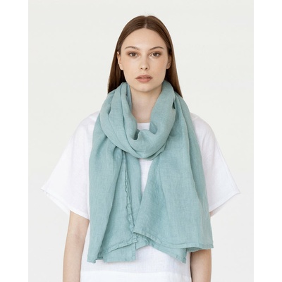 Magic Linen šál Teal blue