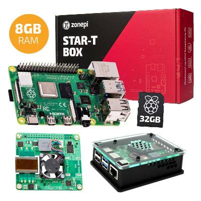 Súprava s Raspberry Pi 4B - 8 GB, PoE+ HAT + príslušenstvo