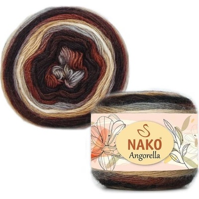 Pletací příze Nako Angorella 87578 - černovínová