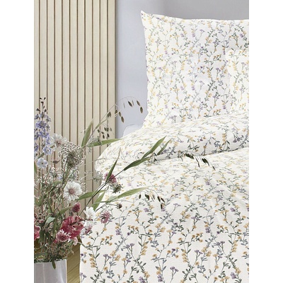 IRISETTE luxusný jemný krep EASY 8665-40 Kvietky žlté 70x90 a 140x200