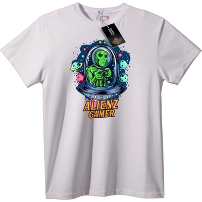 NOONEBRAND Тениска Извънземен геймър - 2XL, Black