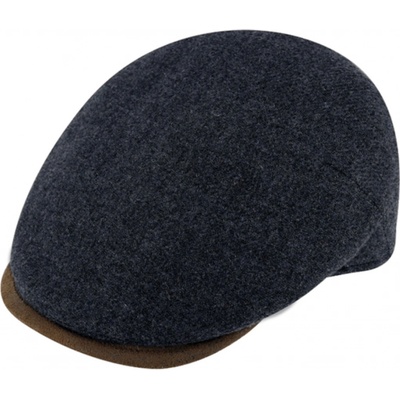 Fiebig Headwear since 1903 zimní bekovka driver cap modrá vlna a kůže modrá