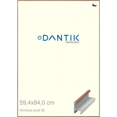DANTIK rám na obraz 59,4x84 Dýha ořech lak matný