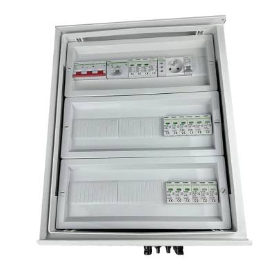 EM-854N_DCAC Разпределителна кутия DCAC, IP66, SPD DC Noark 1000V тип 1+2, 5 x PV вериги, 5 x MPPT, SPD AC Noark тип 1+2, 100A 3-F, FR 100A, сигнал фаза + контакт (EM-854N_DCAC)