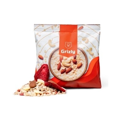 Grizly Ovsená kaša biela čokoláda a jahoda 60 g