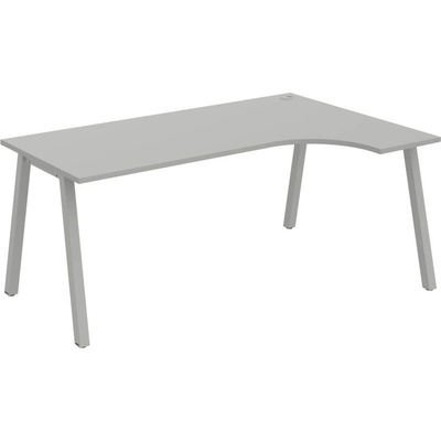 OFFICE PRO s.r.o. HOBIS kancelársky stôl tvarový, ergo ľavý - UE A 1800 L, šedá