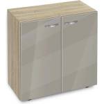 Bogdan Furniture G Етажерка BM-Ava-2 с вратички, сив гланц със сонома