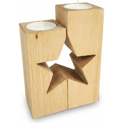 Sviečka drevená GoodFreshDecor 14 cm