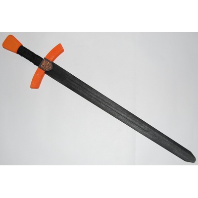 Wooden Knight s.r.o. Dračí meč dřevěný černo-oranžový 65cm