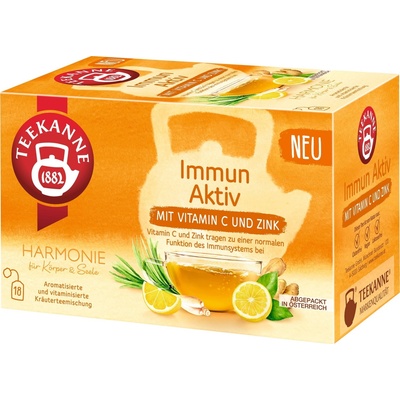 TEEKANNE Био чай Лимонова трева, ябълка и зелен чай - 18 пакетчета чай