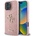 GUESS Гръб Guess PU Fixed Glitter 4G Metal Logo Case за iPhone 16 Pro Max - Розов