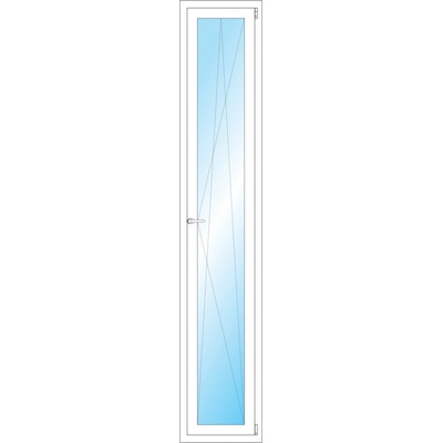 OKNA HNED Plastové okno 45x240 cm bílé otevíravé a sklopné pravé