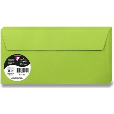 Clairefontaine Barevná obálka DL samolepicí - zelená - 1 ks - 1330/1055450