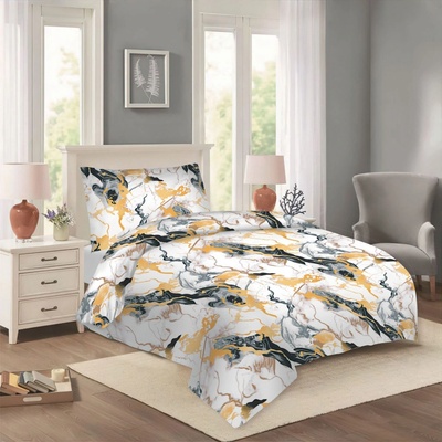 TiaHome obliečky bavlna Mramor Gold 200x140 90x70