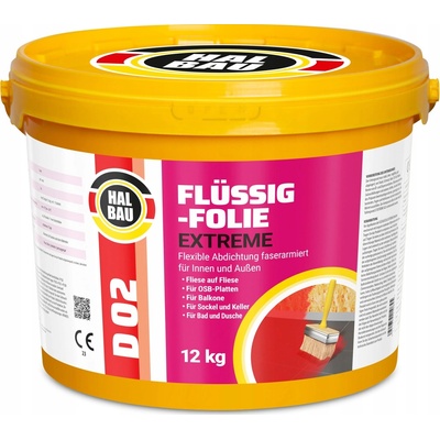 Hustá hydroizolace Fólie v tekuté formě 12kg na OSB desky na balkon, terasu