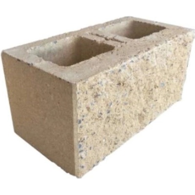 Tvarovka plotová PRESBETON Face Block HX 2/19 2B okrová – 390 x 200 x 190 mm