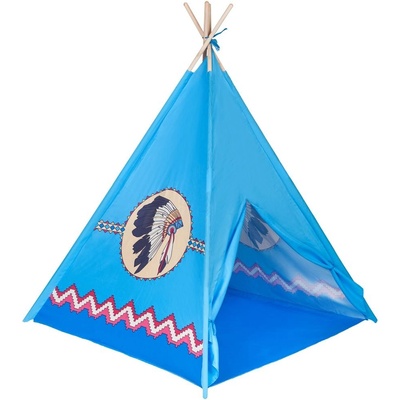 PlayTo Detský indiánsky stan teepee Modrá