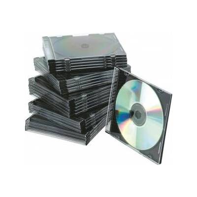 Q-Connect CD/DVD slim box transparent 25pcs (5706002022105)