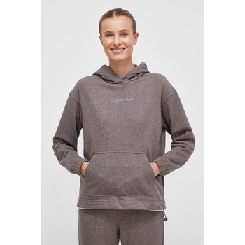 Calvin Klein Спортен суичър Calvin Klein Performance Essentials в сиво с качулка с изчистен дизайн (00GWS3W300)