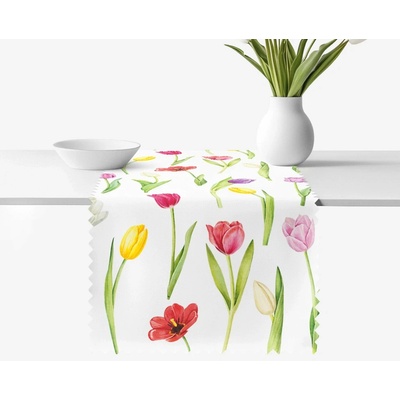 Goldea behúň teflónový - farebné tulipány 50x140 cm