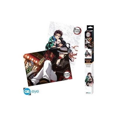 ABYstyle Sada plagátov Demon Slayer - Muzan, Tanjiro & Nezuko