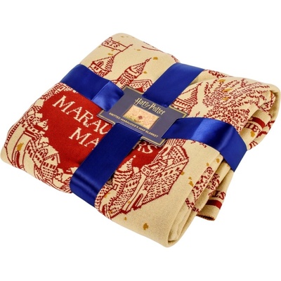 CurePink Pletená deka Harry Potter Pobertův plánek 102x160