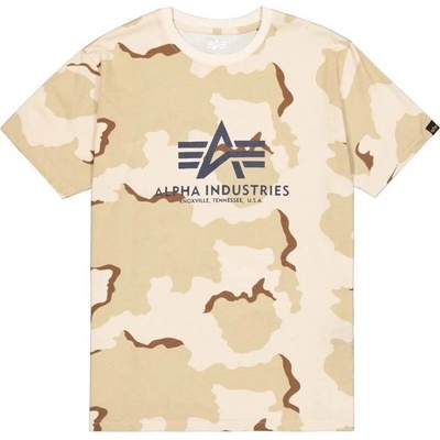 Alpha Industries Basic Big Logo Camo T světle maskáčové