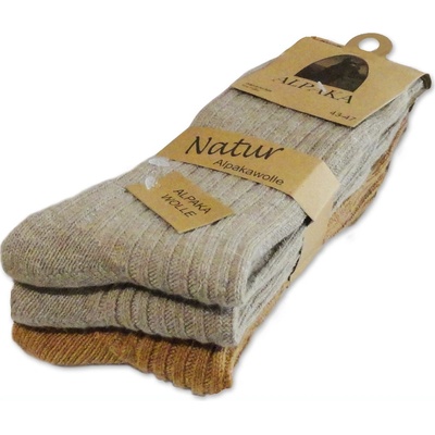 OVČÍ VĚCI Vlněné ponožky Lama Alpaka dámské celoroční sada 3 páry C