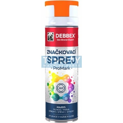 Debbex Značkovací sprej PROMARK 500 ml oranžová